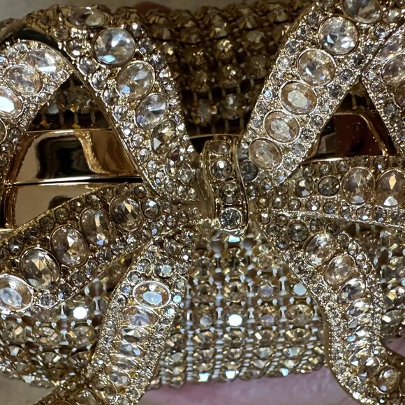 Self-Portrait Crystal Heart embellished clutch - Picture 3 of 4